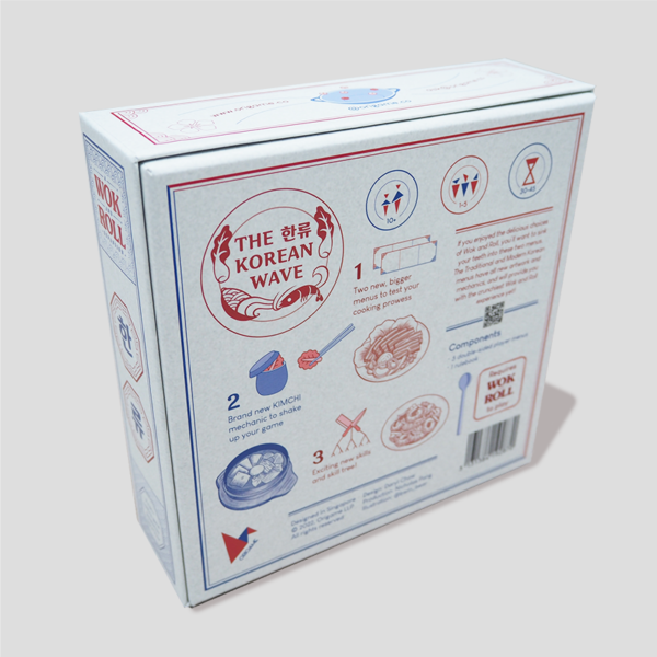 The back of the Korean Wave box showing the new Korean-inspired menus and features.