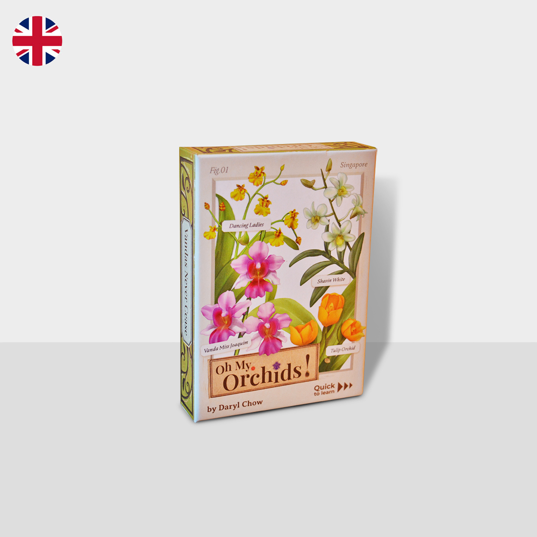 Cover of Oh My. Orchids! card game.