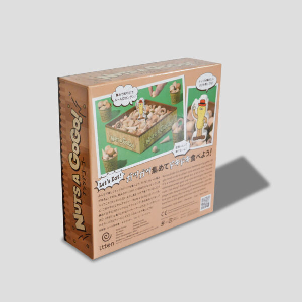 Back of the Nuts a GoGo! box showing gameplay and features.